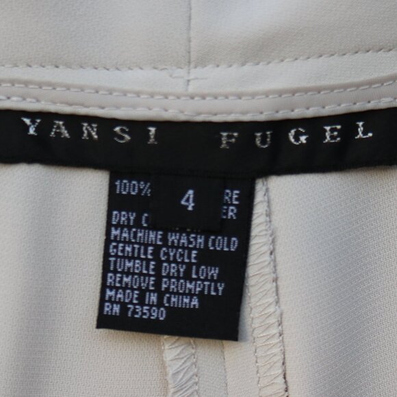 Yansi Fugel Stone Wide Double Button Tab Waistband Cropped Wide Leg Pants Sz 4 - Picture 4 of 5